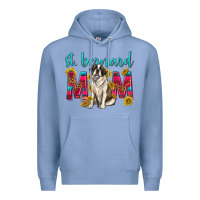 Colony Blue western st bernard mom Premium Hoodie - texasbilliewilder