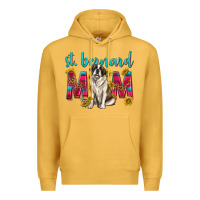 Mustard western st bernard mom Premium Hoodie - texasbilliewilder