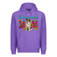 Purple western st bernard mom Premium Hoodie - texasbilliewilder