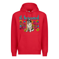 Red western st bernard mom Premium Hoodie - texasbilliewilder