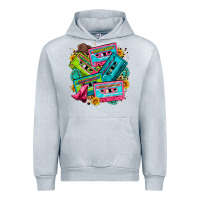Heather Grey 90's country cassette tapes Urban Hoodie - Zillion Design Studio