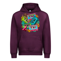 Mauve Wine 90's country cassette tapes Urban Hoodie - Zillion Design Studio