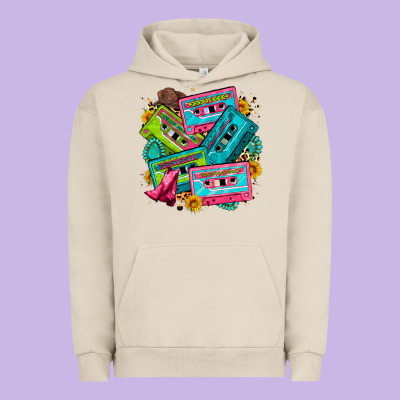 90's Country Cassette Tapes Urban Hoodie Designed By Zillion Design Studio