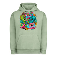 Pigment Oil Green 90's country cassette tapes Urban Hoodie - Zillion Design Studio