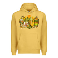 Antique Gold frog coffee cups Premium Hoodie - Zillion Design Studio