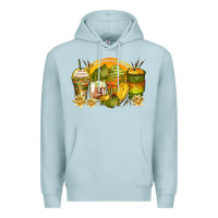 Blue Mist frog coffee cups Premium Hoodie - Zillion Design Studio