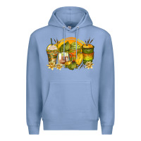 Colony Blue frog coffee cups Premium Hoodie - Zillion Design Studio