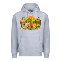 Heather Grey frog coffee cups Premium Hoodie - Zillion Design Studio