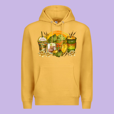 Frog Coffee Cups Premium Hoodie Designed By Zillion Design Studio
