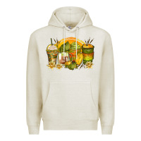 Oatmeal Heather frog coffee cups Premium Hoodie - Zillion Design Studio