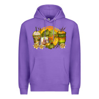 Purple frog coffee cups Premium Hoodie - Zillion Design Studio