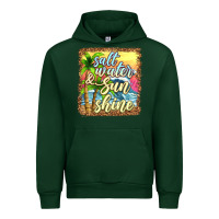 Forest Green salt water and sunshine Urban Hoodie - texasbilliewilder