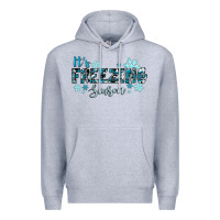Heather Grey it's freezing season winter Premium Hoodie - RanaPortraitStore