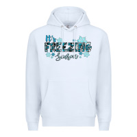 White it's freezing season winter Premium Hoodie - RanaPortraitStore
