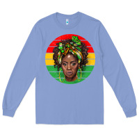 Colony Blue black women Long Sleeve Tee - BarkalooDesign