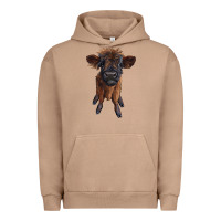 Pigment Burro highland cow calf Urban Hoodie - RanaPortraitStore