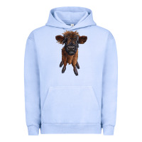 Pigment Grape Ice highland cow calf Urban Hoodie - RanaPortraitStore