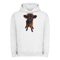 Pigment Lunar Rock highland cow calf Urban Hoodie - RanaPortraitStore