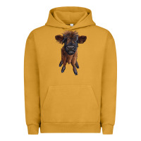 Pigment Peanut Butter highland cow calf Urban Hoodie - RanaPortraitStore
