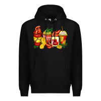Black crawfish coffee cups Premium Hoodie - Zillion Design Studio
