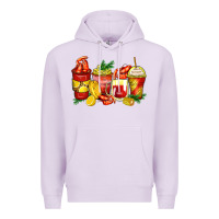 Lilac crawfish coffee cups Premium Hoodie - Zillion Design Studio