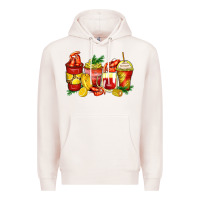 Pale Pink crawfish coffee cups Premium Hoodie - Zillion Design Studio