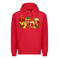 Red crawfish coffee cups Premium Hoodie - Zillion Design Studio