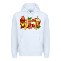 White crawfish coffee cups Premium Hoodie - Zillion Design Studio