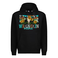 Black wranglin mama Premium Hoodie - texasbilliewilder