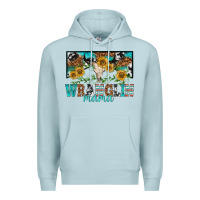 Blue Mist wranglin mama Premium Hoodie - texasbilliewilder