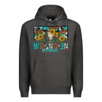 Charcoal Heather wranglin mama Premium Hoodie - texasbilliewilder