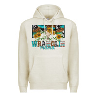 Oatmeal Heather wranglin mama Premium Hoodie - texasbilliewilder