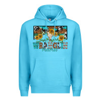 Ocean Blue wranglin mama Premium Hoodie - texasbilliewilder