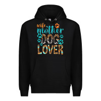Black wife mother dog lover with paws Premium Hoodie - texasbilliewilder