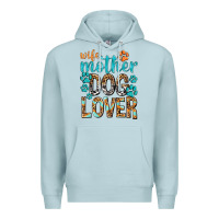 Blue Mist wife mother dog lover with paws Premium Hoodie - texasbilliewilder