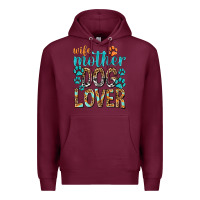 Burgundy wife mother dog lover with paws Premium Hoodie - texasbilliewilder