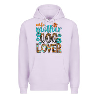 Lilac wife mother dog lover with paws Premium Hoodie - texasbilliewilder