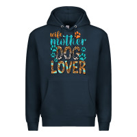 Navy wife mother dog lover with paws Premium Hoodie - texasbilliewilder
