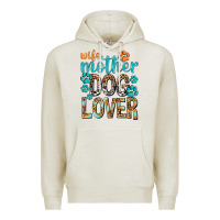 Oatmeal Heather wife mother dog lover with paws Premium Hoodie - texasbilliewilder