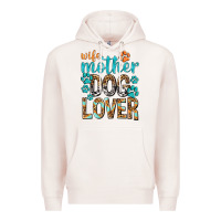 Pale Pink wife mother dog lover with paws Premium Hoodie - texasbilliewilder