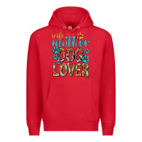 Red wife mother dog lover with paws Premium Hoodie - texasbilliewilder