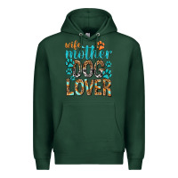 Sports Green wife mother dog lover with paws Premium Hoodie - texasbilliewilder