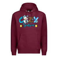 Burgundy cozy season winter Premium Hoodie - RanaPortraitStore
