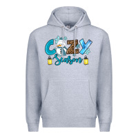 Heather Grey cozy season winter Premium Hoodie - RanaPortraitStore