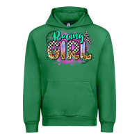Emerald racing girl Urban Hoodie - Zillion Design Studio