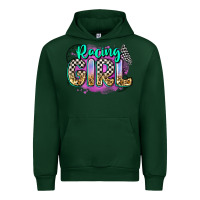 Forest Green racing girl Urban Hoodie - Zillion Design Studio