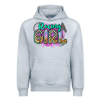 Heather Grey racing girl Urban Hoodie - Zillion Design Studio