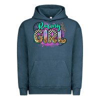 Pigment Midnight Navy racing girl Urban Hoodie - Zillion Design Studio