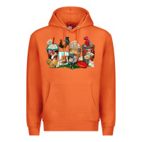 Carrot rooster coffee cups Premium Hoodie - Zillion Design Studio