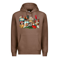 Chestnut rooster coffee cups Premium Hoodie - Zillion Design Studio